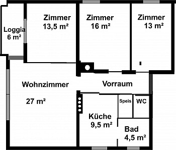  - Sanierte gut aufgeteilte 4-Zi.-Whg. Nähe Uni 