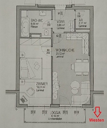  - Junge 50m² 2 Zi Wohnung mit Balkon am Stadtrand