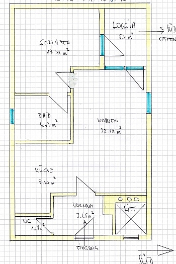 Diele KIKA LUTZ - Tolle 62m² 2 Zi Wohnung mit Loggia und Tiefgarage