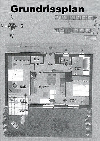  - 3 Zimmer Gartenwohnung im Zentrum von Klagenfurt mit Tiefgarage
